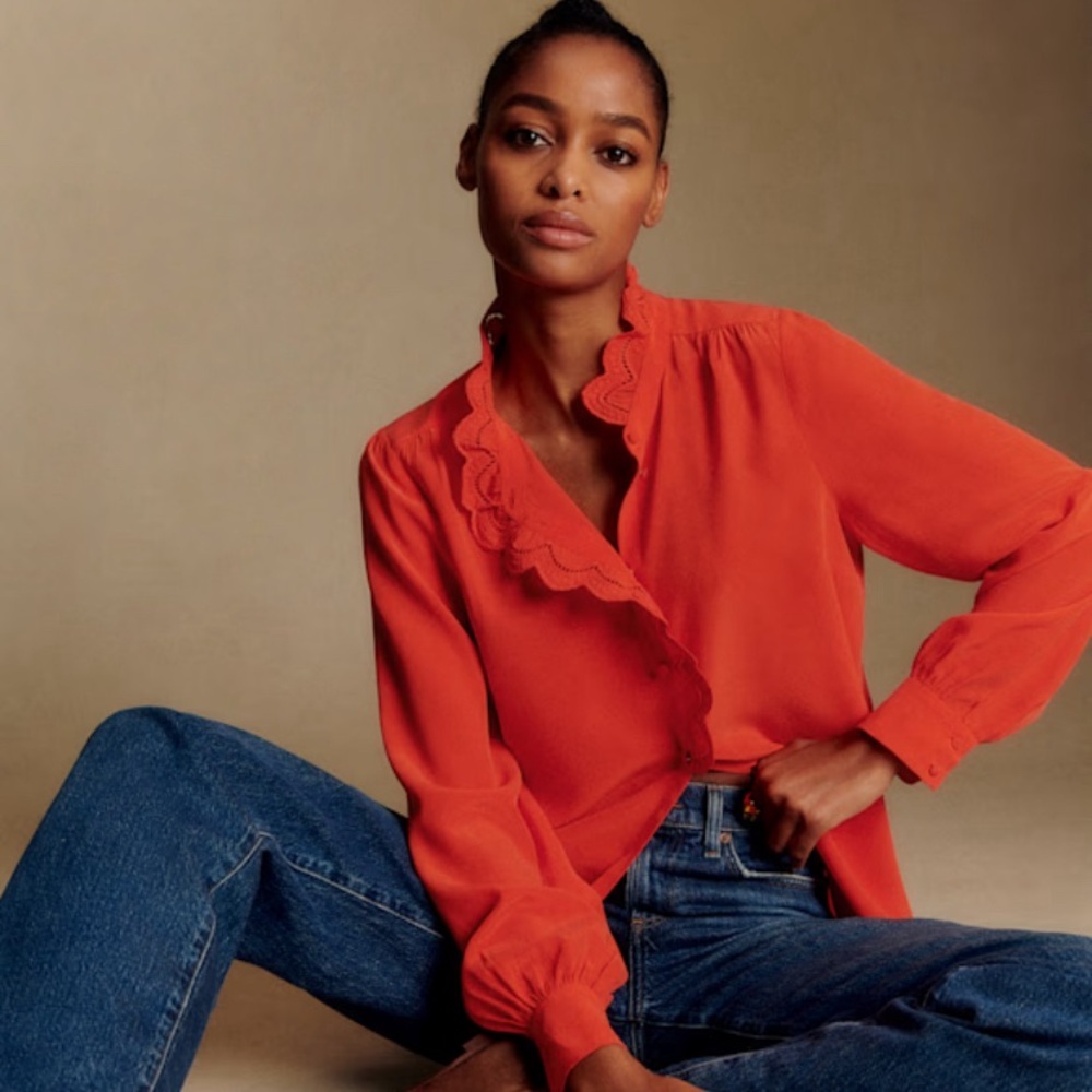 Sezane Chlo Shirt Rouge - Size 32 (France)
